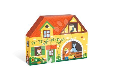 Garáže  - Dřevěná stavebnice Farma Story Set Box Janod - 2