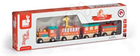 Zemědělské stroje - Dřevěný magnetický vláček Cirkus Story Set Janod - 1