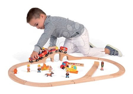Autodráhy - Dřevěná stavebnice Vlaková dráha Story Express Janod - 2