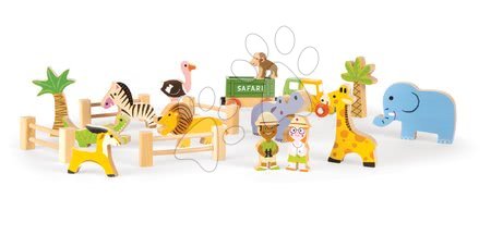 Garáže  - Dřevěná stavebnice Safari Story Set Box Janod - 2
