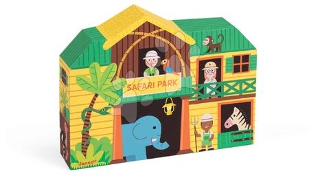 Garáže  - Dřevěná stavebnice Safari Story Set Box Janod - 3