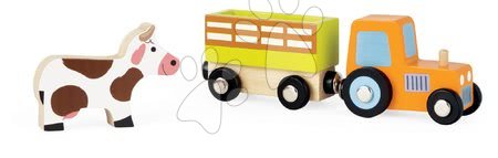 Zemědělské stroje - Dřevěný magnetický traktor Story Set Janod - 1