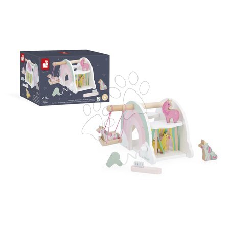 Дървени къщички - Дървена къщичка за еднорози Unicorn House Janod - 2