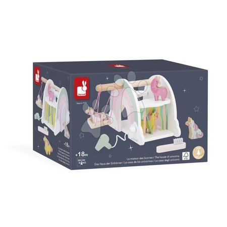 Дървени къщички - Дървена къщичка за еднорози Unicorn House Janod - 10