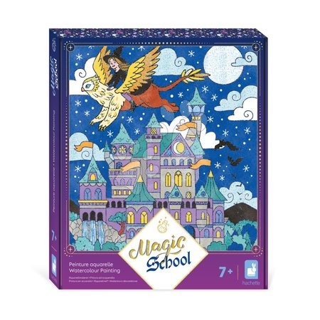 Desenare și colorare - Maxi set creativ Pictură cu acuarele Școala magică Watercolour Painting Magic School Janod