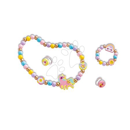 Lucru manual și creație - Set pentru confecționarea bijuteriilor - Mărgele din lemn Țara curcubeului Wooden Jewellery Rainbow Land Atelier Janod - 3