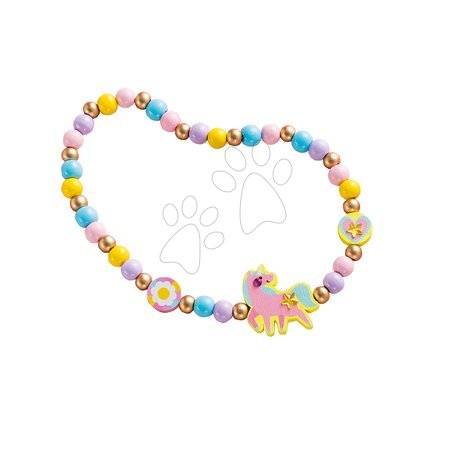 Lucru manual și creație - Set pentru confecționarea bijuteriilor - Mărgele din lemn Țara curcubeului Wooden Jewellery Rainbow Land Atelier Janod - 5