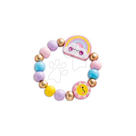 Lucru manual și creație - Set pentru confecționarea bijuteriilor - Mărgele din lemn Țara curcubeului Wooden Jewellery Rainbow Land Atelier Janod - 8