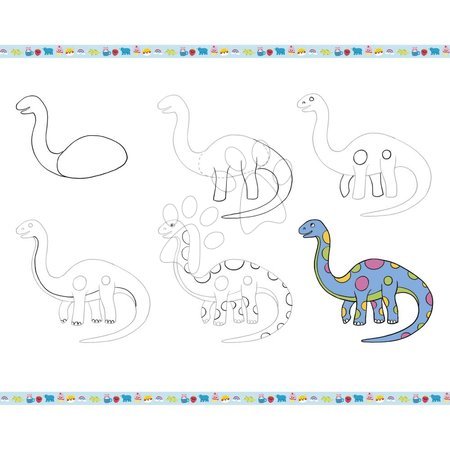 Рисуване и боядисване - Творчески комплект Рисуване стъпка по стъпка Рисунки и оцветяване с брокатени маркери стъпка по стъпка Janod - 8