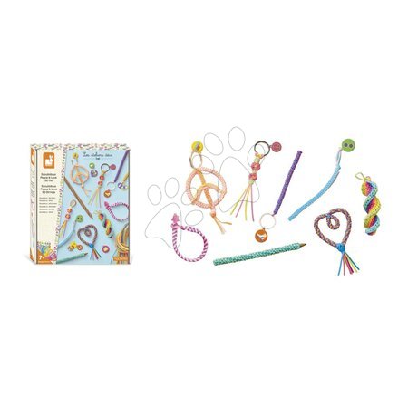 Trabalhos manuais e criação - Maxi conjunto criativo Criamos com tubos Mier e amor Scoubidou Peace & Love Atelier Janod - 9