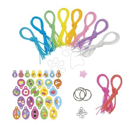 Trabalhos manuais e criação - Maxi conjunto criativo Criamos com tubos Mier e amor Scoubidou Peace & Love Atelier Janod - 7