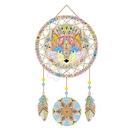 Lucru manual și creație - Maxi set creativ – Captator de soare cu lumini String Art Dream Catcher with Lights Atelier Janod - 2