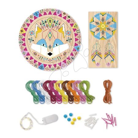 Lucru manual și creație - Maxi set creativ – Captator de soare cu lumini String Art Dream Catcher with Lights Atelier Janod - 3