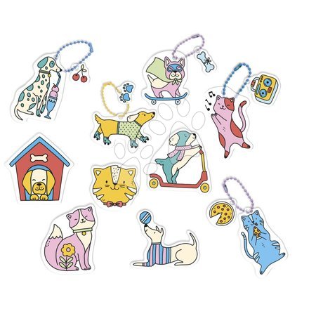 Prace ręczne i tworzenie - Mini kreatívna sada Zmršťovacie obrázky Shrink Plastic Decorations Cats & Dogs Atelier Janod - 1