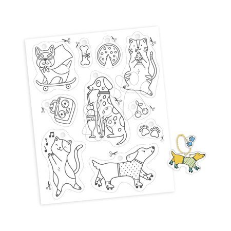 Prace ręczne i tworzenie - Mini kreatívna sada Zmršťovacie obrázky Shrink Plastic Decorations Cats & Dogs Atelier Janod - 3