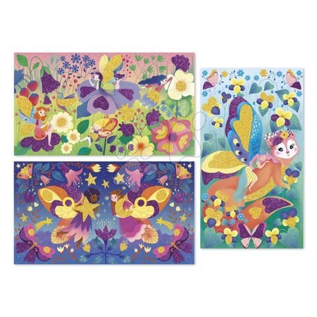 Lucru manual și creație - Set creativ midi Sclipici Zâne magice Glitter Magic Fairies Atelier Janod - 1