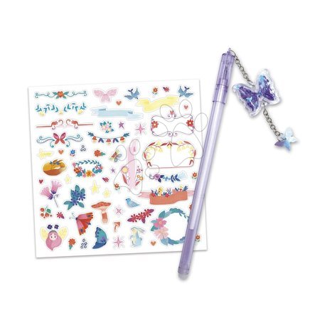 Trabalhos manuais e criação - Kit criativo midi Caderno secreto com fecho Fadas mágicas Secret Notebook Magic Fairies Atelier Janod - 6