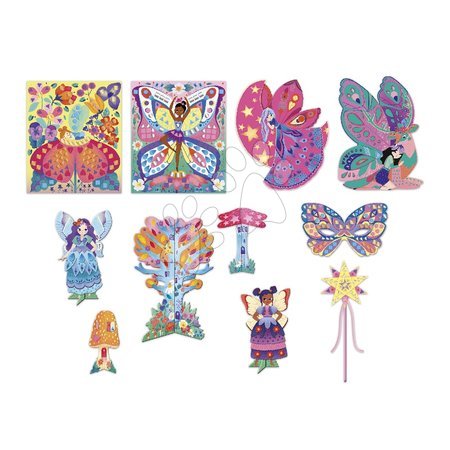 Kézimunka és alkotás - Kreatív készlet feladatokkal Mágikus tündérek Multi-activities Magic Fairies Atelier Janod - 13