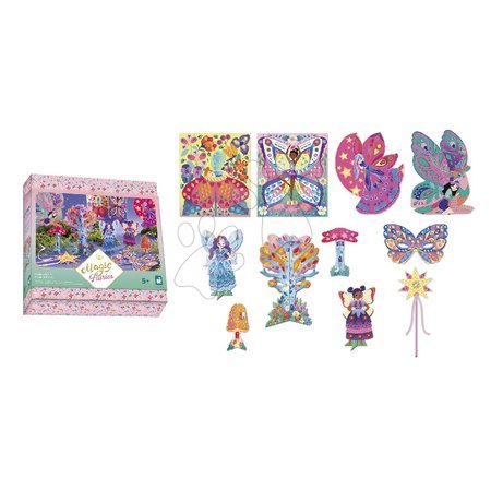 Kézimunka és alkotás - Kreatív készlet feladatokkal Mágikus tündérek Multi-activities Magic Fairies Atelier Janod - 11