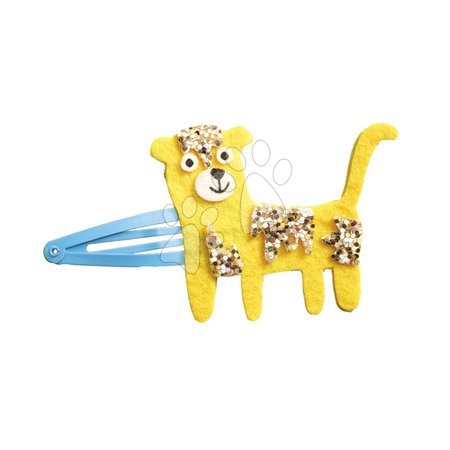 Lucru manual și creație - Set pentru fabricarea bijuteriilor Agrafe de păr Animale exotice Glitter Hair Clips Exotic Animals Atelier Janod - 3