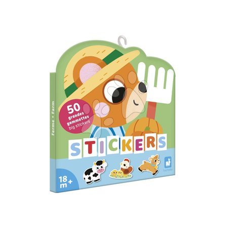 Креативни и дидактически играчки | Страница 26 - Veľké samolepky Farma Farm Animals Big Stickers Janod