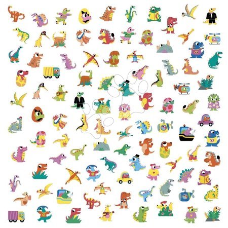 Kézimunka és alkotás - Matricák Dínók Stickers Janod - 1