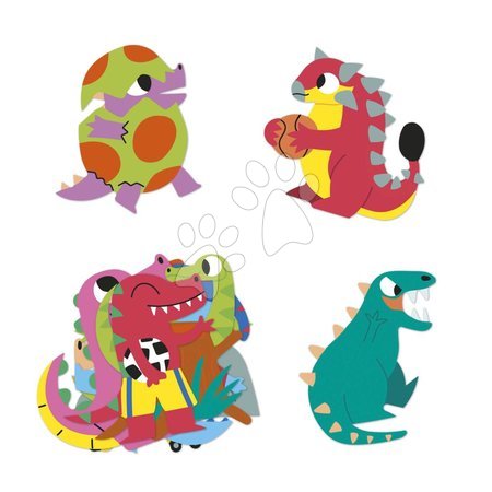 Kézimunka és alkotás - Matricák Dínók Stickers Janod - 3