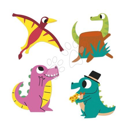 Kézimunka és alkotás - Matricák Dínók Stickers Janod - 4