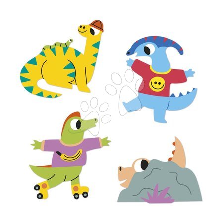 Kézimunka és alkotás - Matricák Dínók Stickers Janod - 5