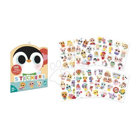 Ръчни работи и творчество - Самозалепващи стикери на малки животни Baby Animals Stickers Janod - 4