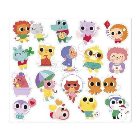 Ръчни работи и творчество - Самозалепващи стикери на малки животни Baby Animals Stickers Janod - 6