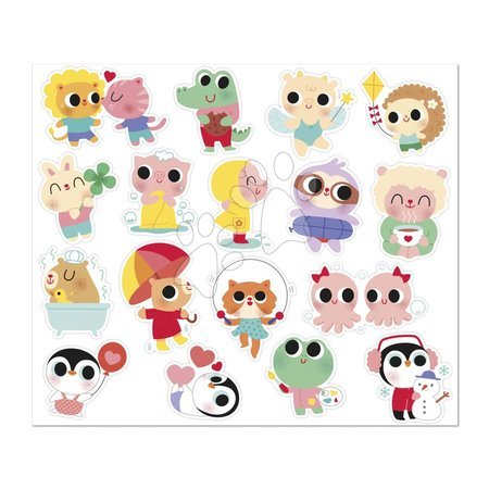 Ръчни работи и творчество - Самозалепващи стикери на малки животни Baby Animals Stickers Janod - 12