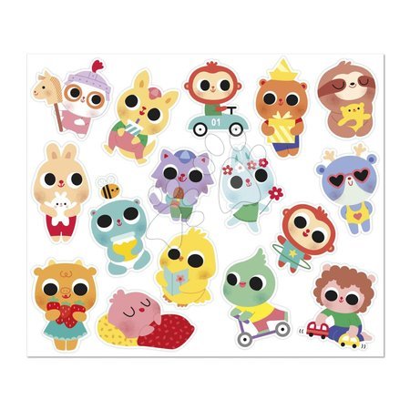 Ръчни работи и творчество - Самозалепващи стикери на малки животни Baby Animals Stickers Janod - 16