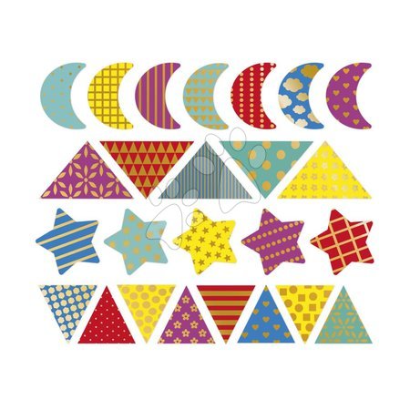 Ръчни работи и творчество - Самозалепващи стикери Геометрични форми Geometric Shapes Stickers Janod - 3