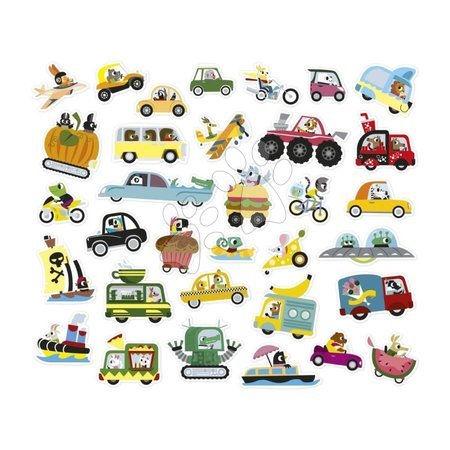 Ръчни работи и творчество - Самозалепващи се стикери Превозни средства Vehicles Stickers Janod - 6