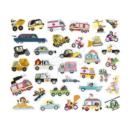 Ръчни работи и творчество - Самозалепващи се стикери Превозни средства Vehicles Stickers Janod - 10