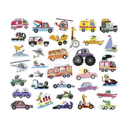 Ръчни работи и творчество - Самозалепващи се стикери Превозни средства Vehicles Stickers Janod - 14
