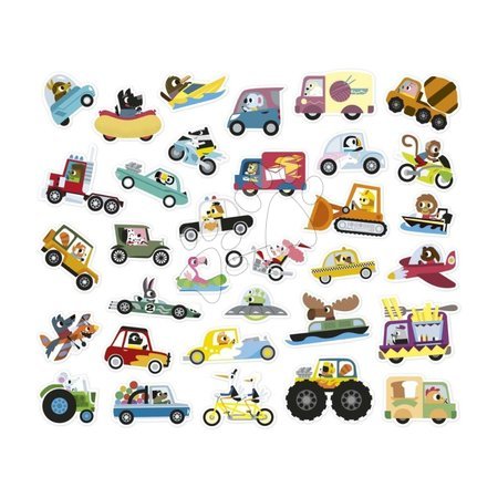 Ръчни работи и творчество - Самозалепващи се стикери Превозни средства Vehicles Stickers Janod - 16