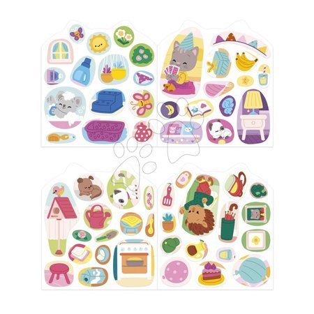 Ръчни работи и творчество - Книга със стикери Дом The House Stickers Book Janod - 6