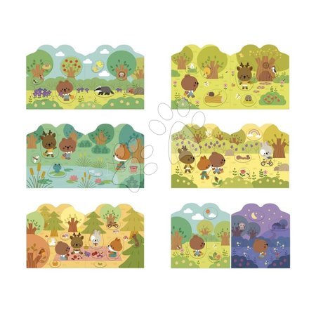 Kézimunka és alkotás - Matricás könyv Erdő The Forest Stickers Book Janod - 1