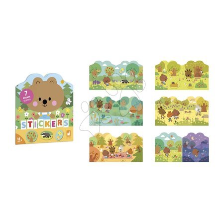 Kézimunka és alkotás - Matricás könyv Erdő The Forest Stickers Book Janod - 2