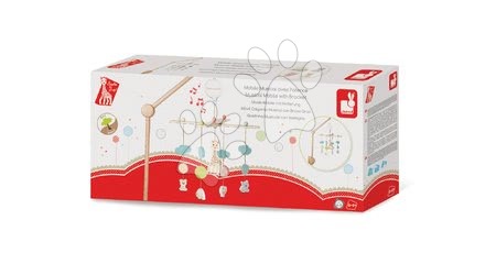 Kolotoče nad postýlku - Dřevěný kolotoč Sophie la Girafa Janod - 1