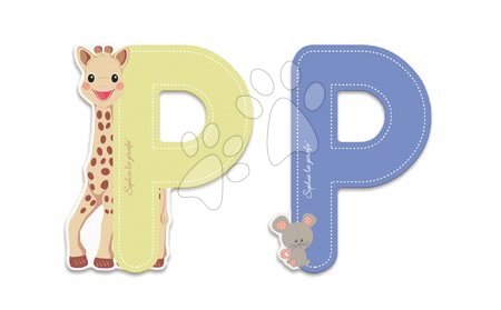 Kojenecké potřeby - Dřevěné písmeno P Sophie The Giraffe Janod