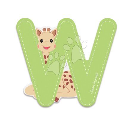 Kojenecké potřeby - Dřevěné písmeno W Sophie The Giraffe Janod