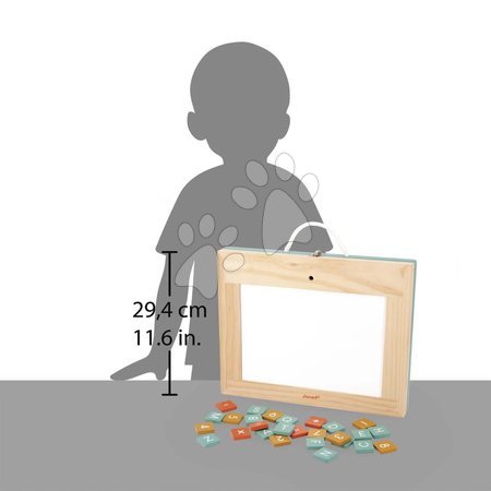 Table de desenat pentru învățat - Valiză din lemn cu tablă magnetică 4 în 1 Slate Janod - 5