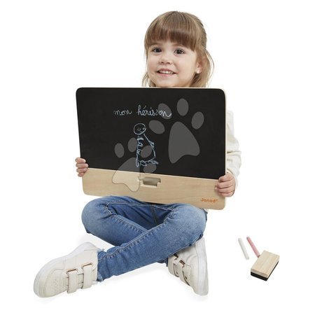 Školské tabule - Drevená tabuľa na stôl so stojanom Timeless Chalkboard Janod_1