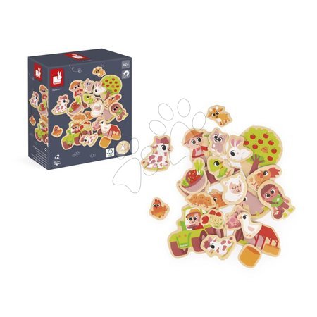 Ímanes para crianças - Ímanes de madeira Fazenda Magnets Janod - 2