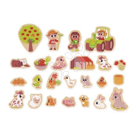 Ímanes para crianças - Ímanes de madeira Fazenda Magnets Janod - 3