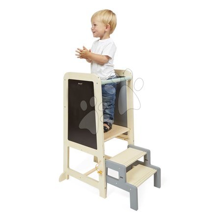 Készségfejlesztő fajátékok - Drevená učiaca veža 3v1 Learning Table Janod - 6