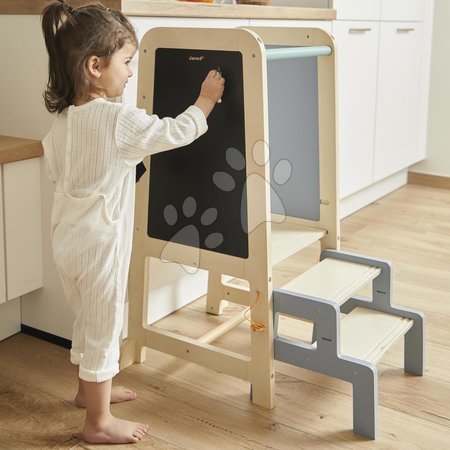  Készségfejlesztő fajátékok - Drevená učiaca veža 3v1 Learning Table Janod - 9